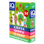 Настольная игра "IQ-карточки. Азбука, Цифры, IQ Мемо" (DREAM MAKERS)