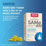 Jarrow Formulas, SAMe 400, 400 мг, 60 таблеток