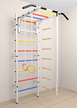 Шведская стенка Sv Sport 521 (Турник рукоход/Канат/Kольца/Лестница)