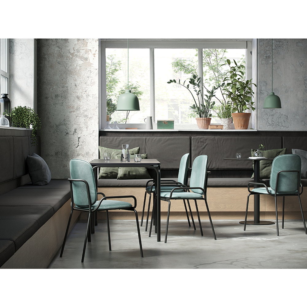 Стул LATITUDE Ror, 2 Frame, велюр, черный/зеленый