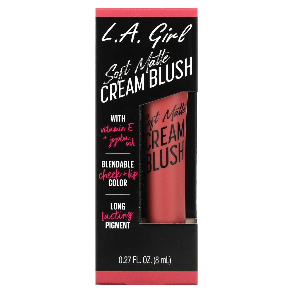 L.A. Girl, Мягкие матовые кремовые румяна, GBL444 Kiss Up, 8 мл (0,27 жидк. унц.)