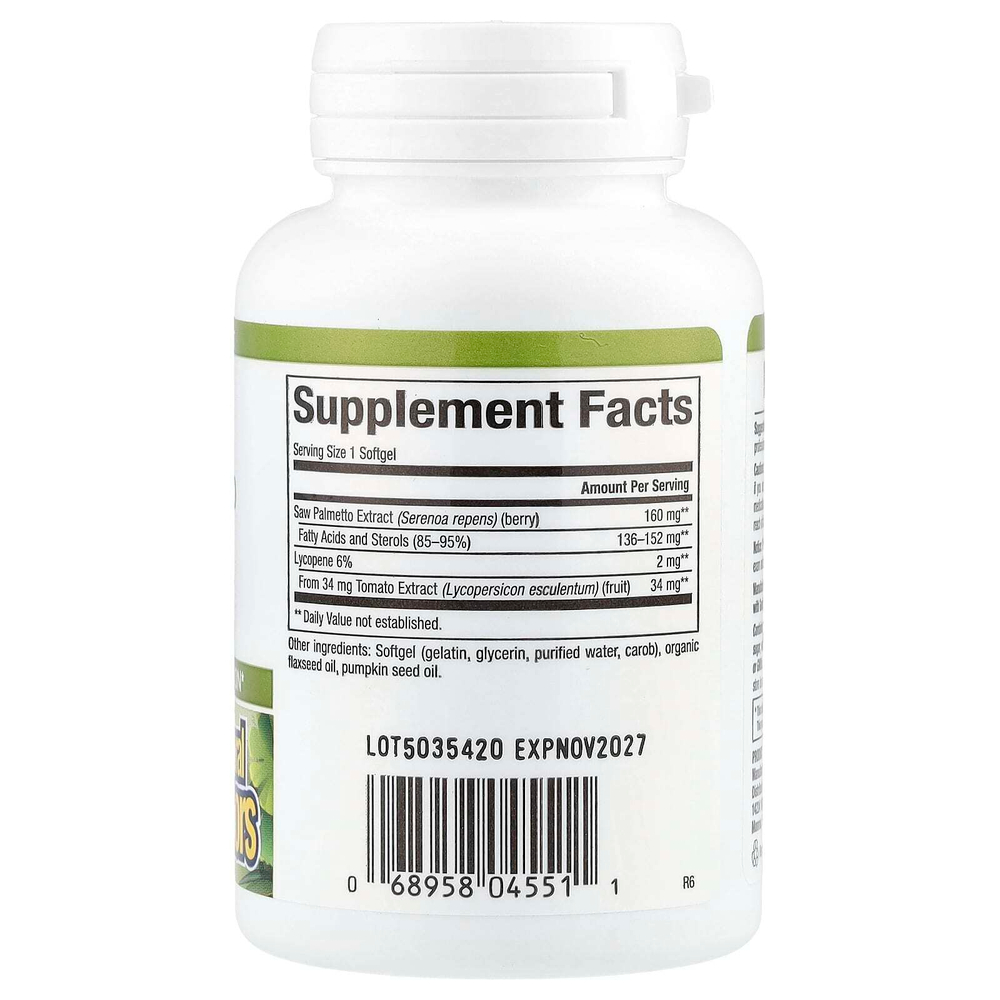 Natural Factors, HerbalFactors®, сереноя с ликопином, 60 капсул