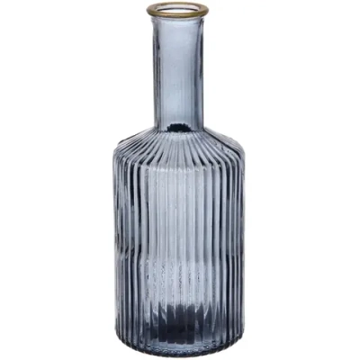 Ваза стеклянная «Амфора» 21,5*8см синяя