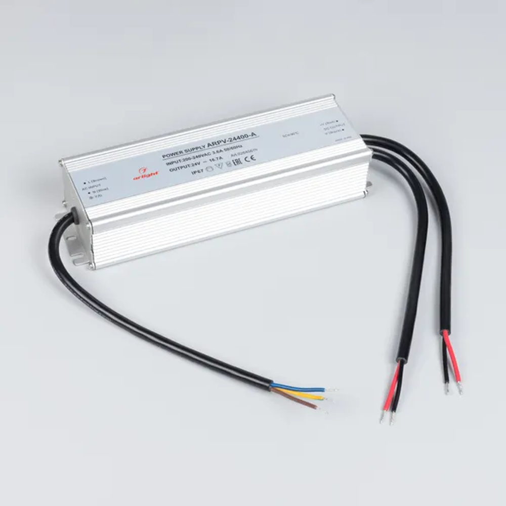 Блок питания ARPV-24400-A (24V, 16.7A, 400W) (Arlight, IP67 Металл, 3 года) 026456(1)