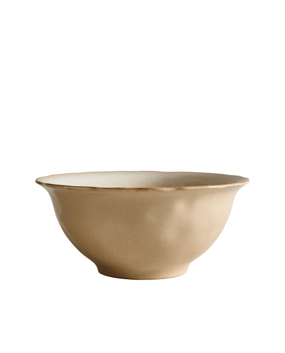 Zara Home блюдо сервировочное из каменной керамики, цвет кремовый, 26.5 см