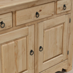 Шкаф буфет для кухни Прованс 4 двери 3 ящика из массива сосны (верхняя и нижняя часть буфета)