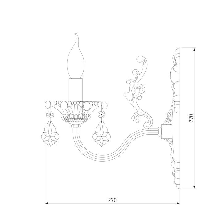 Бра Eurosvet 3281/1 белый с золотом/тонированный хрусталь Strotskis