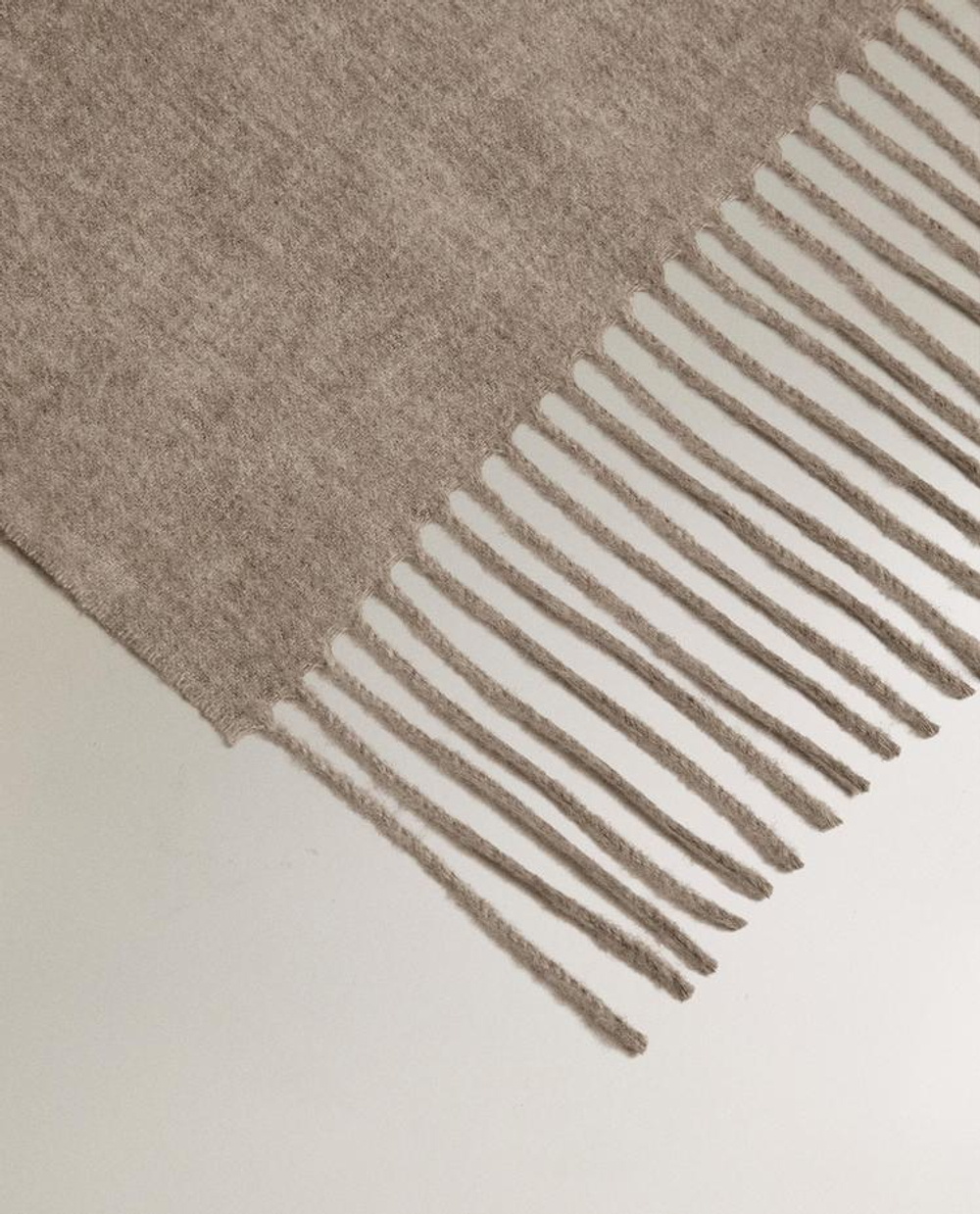 ZARA HOME ПЛЕД ИЗ ШЕРСТИ И КАШЕМИРА, БЕЖЕВЫЙ