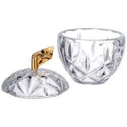 БЛЮДО ДЛЯ ДЕСЕРТА С КРЫШКОЙ "ЯБЛОКО" 90 МЛ. 7*7 СМ. В=10 СМ. КОЛЛЕКЦИЯ "MUZA" (КОР=36ШТ.)