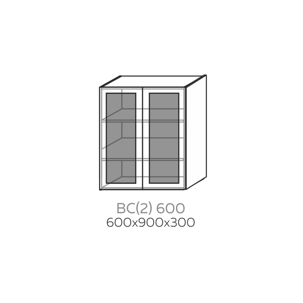 Шкаф верхний со стеклом Павла ВС(2) 600