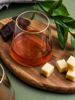 Стаканы для коктейлей, 6 шт. 360 мл., с золотой каймой