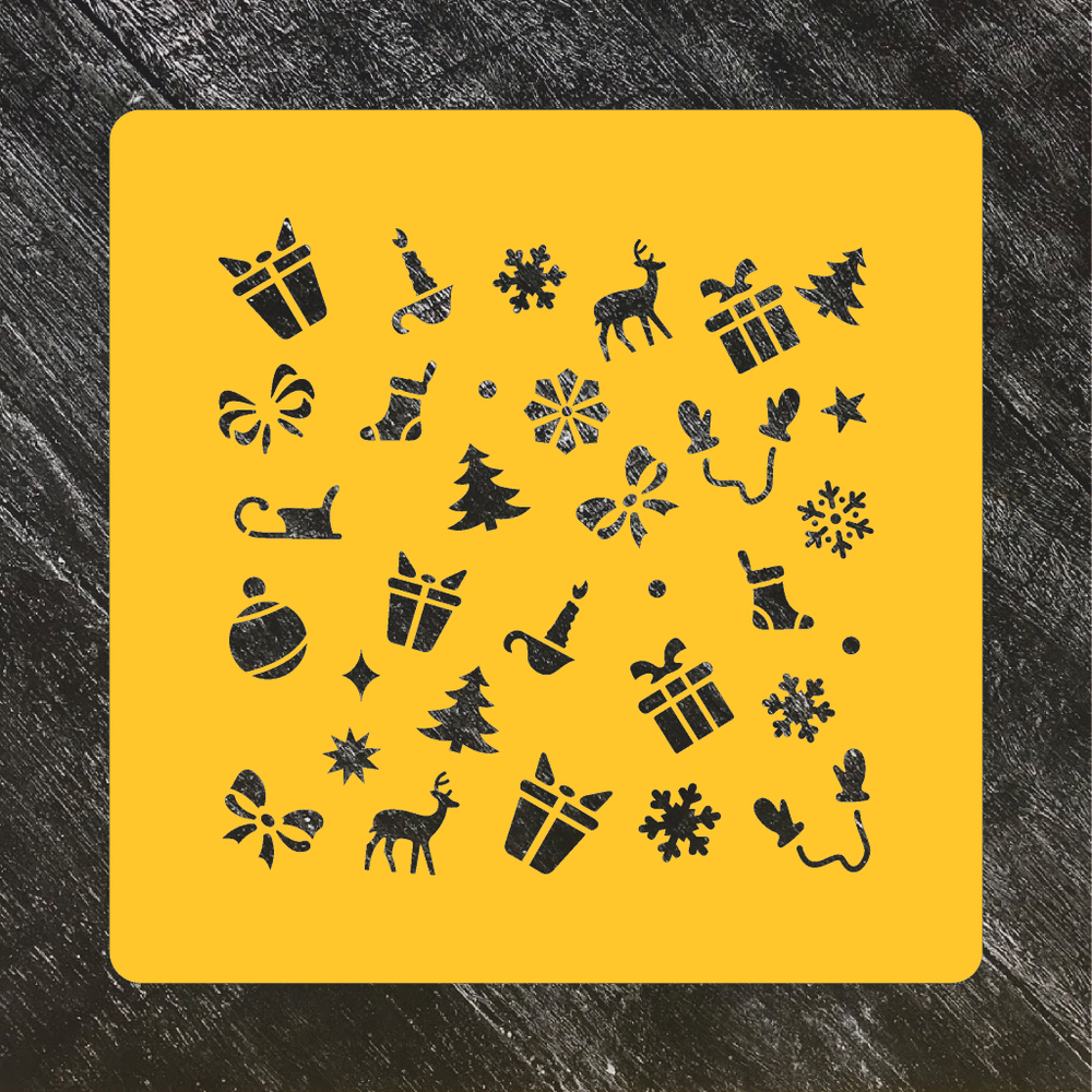 Трафарет новогодний №54 Подарки