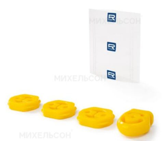 Крепление глушителя 2170-1203073 (кт2170-1203073-3шт+21213-1203073-1шт) полиуретан ЖЕЛТ RADDO 19658