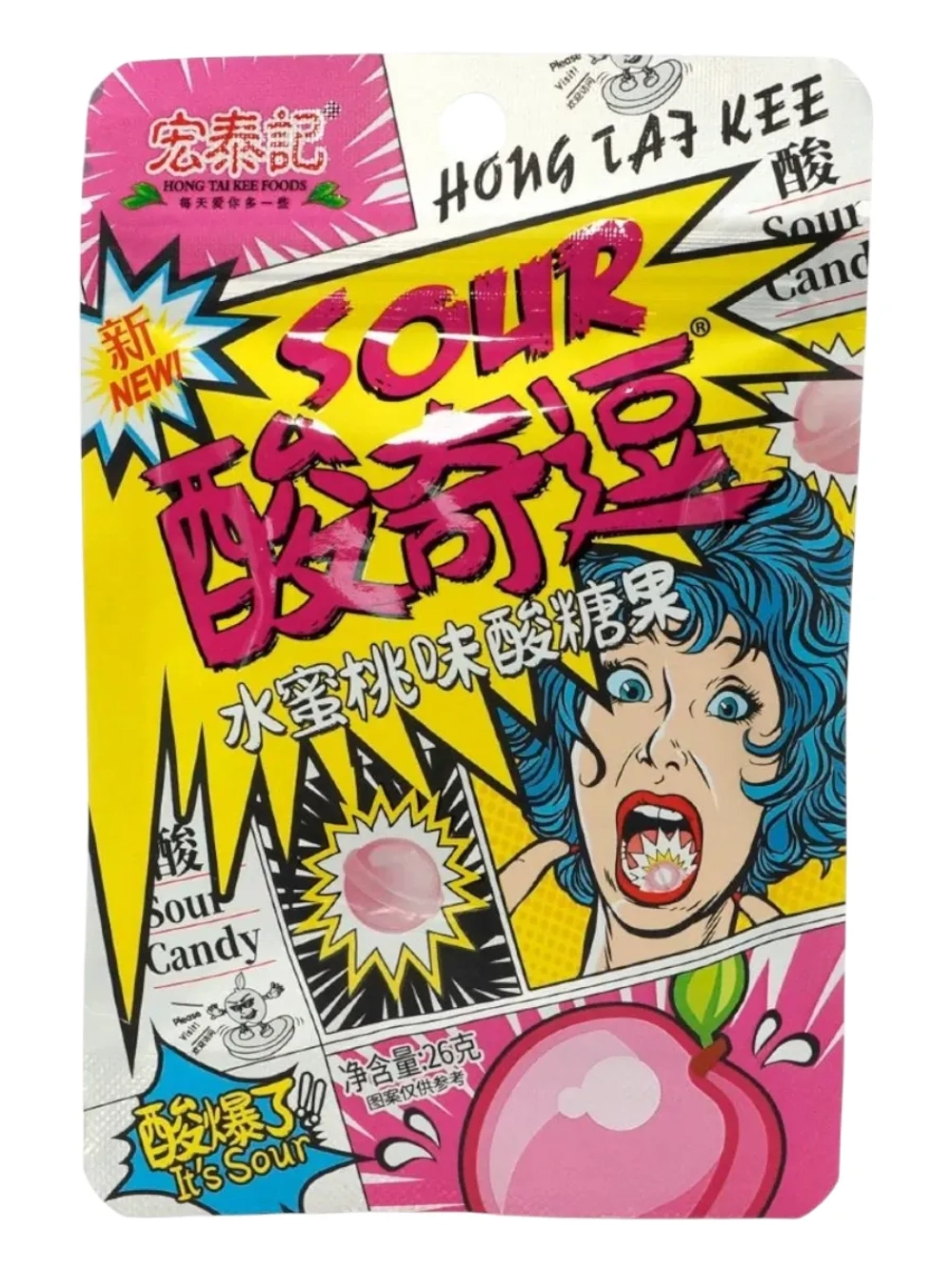 Супер кислая взрывная карамель Ассорти 26 г * 20 шт