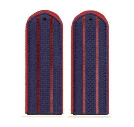 Погоны темно-синие с красным кантом 2 красных просвета Полиция (ОВД)