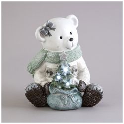 СТАТУЭТКА "МИШКА" С LED-ПОДСВЕТКОЙ 17Х14,5Х19 СМ