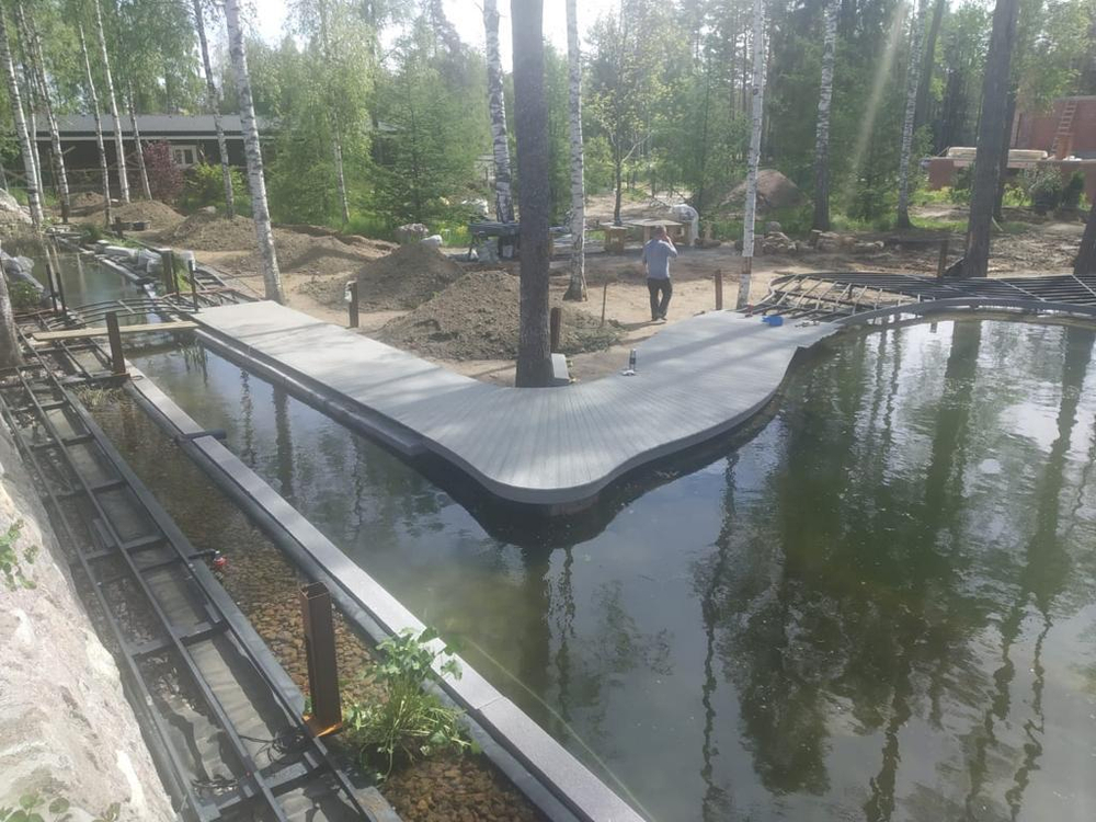 Террасная доска ДПК UnoDeck Solid ГРАФИТ 150x20x4000 мм
