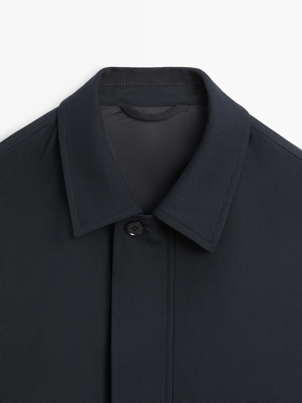 Massimo Dutti Куртка из шерсти, темно-синий