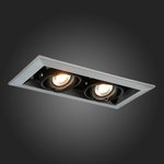 ST250.148.02 Св-к встр. Черный GU10 2*50W  L245xW126xH70 220V Без ламп