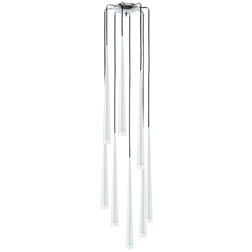 807086 Подвес PUNTO 8х25W G9 ХРОМ/БЕЛЫЙ