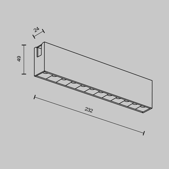 Трековый светильник Maytoni Technical TR150-1-12W3K-M-PT