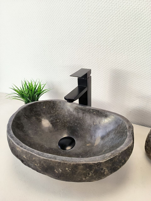 Раковина из речного камня RS-66001 46х30х15 из натурального камня