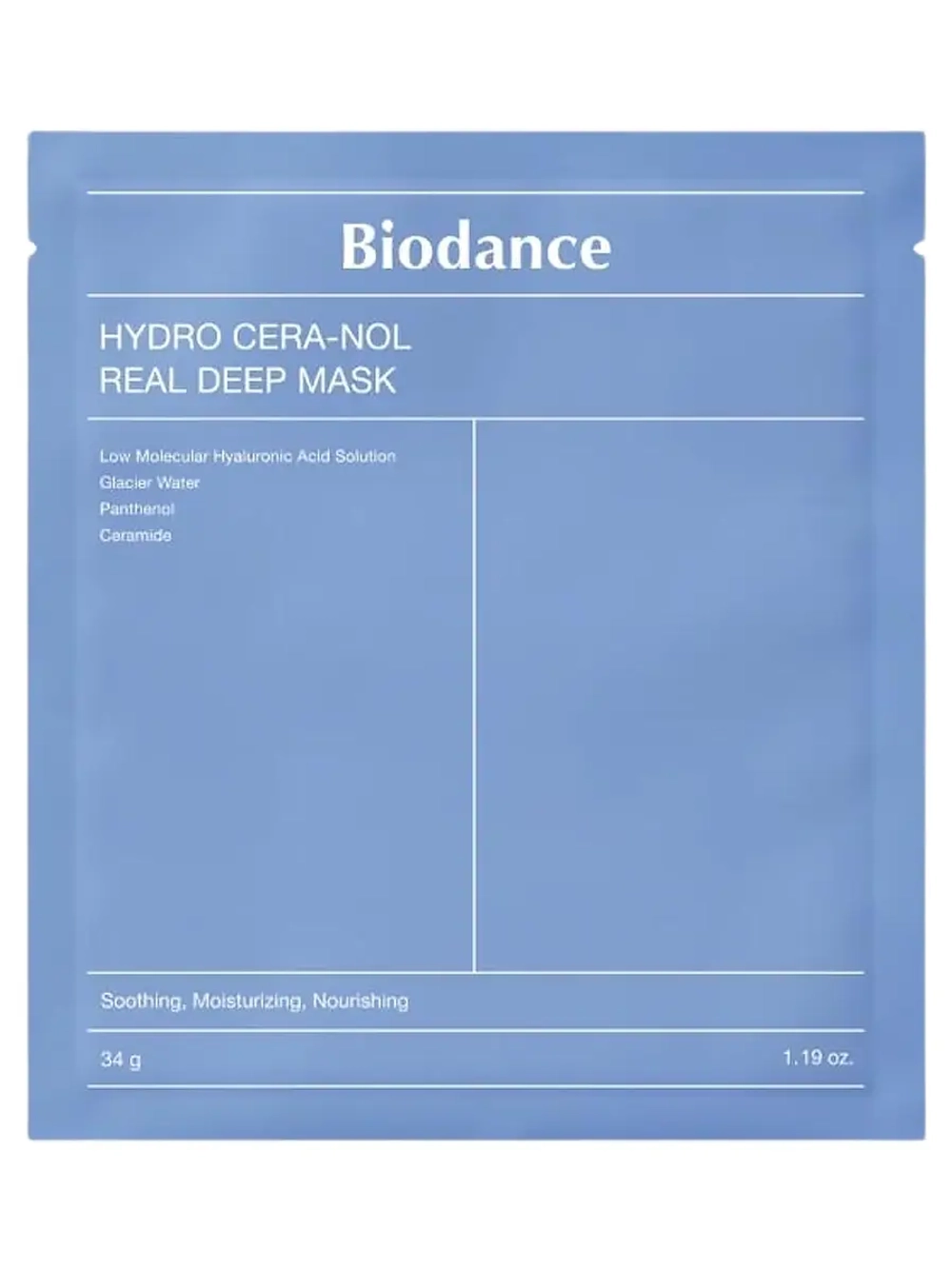 Biodance Ночная гидрогелевая маска с церамидами против сухости Hydro Cera-Nol Real Deep Mask 34 гр х 4 шт