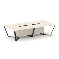 Steel Meet Стол переговорный прямоугольный KD-PR.B.SP-12 Денвер Светлый/Металл Черный 3200*1600*750