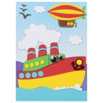 Набор для творчества "Аппликация из мягкого пластика EVA", "Пароход", 21х29 см, ЮНЛАНДИЯ, 662360