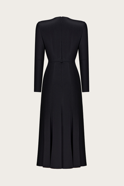 Платье из шелка с декоративным воротником