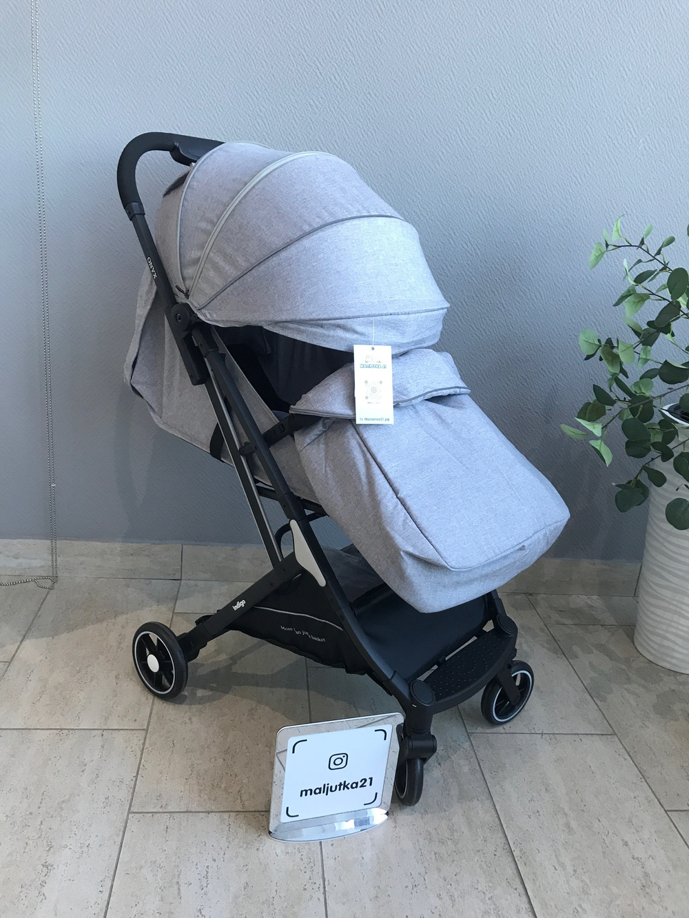 Коляска прогулочная ONYX (INDIGO) (серый)