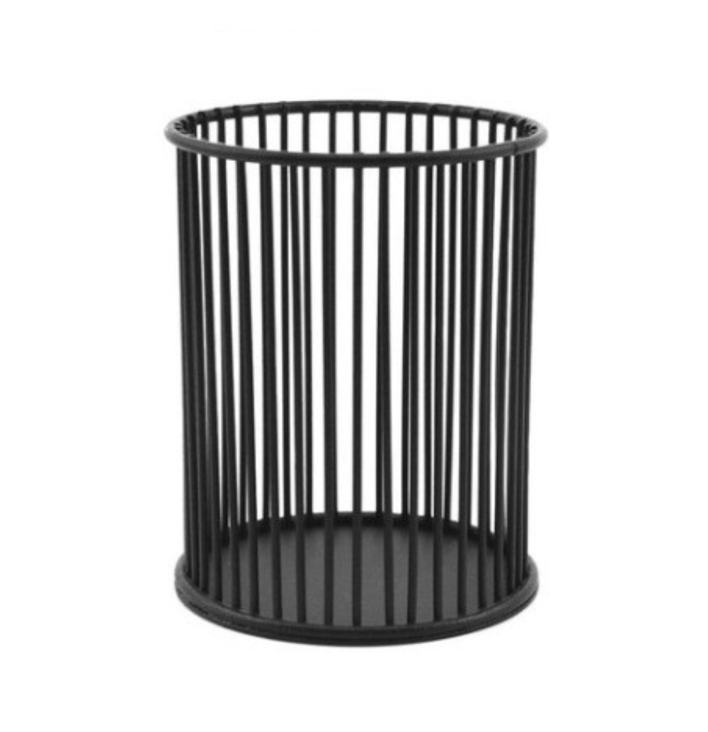 Металлическая подставка для кистей, пилок, ручек, черная