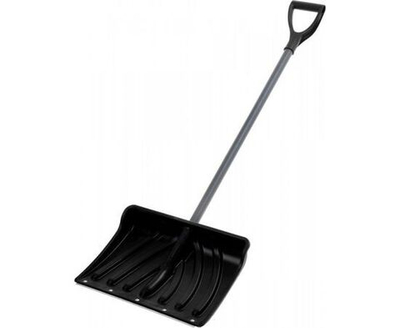 Лопата снеговая Крепыш (оцинкованная планка, алюминиевый черенок, ручка) 465 х 340мм