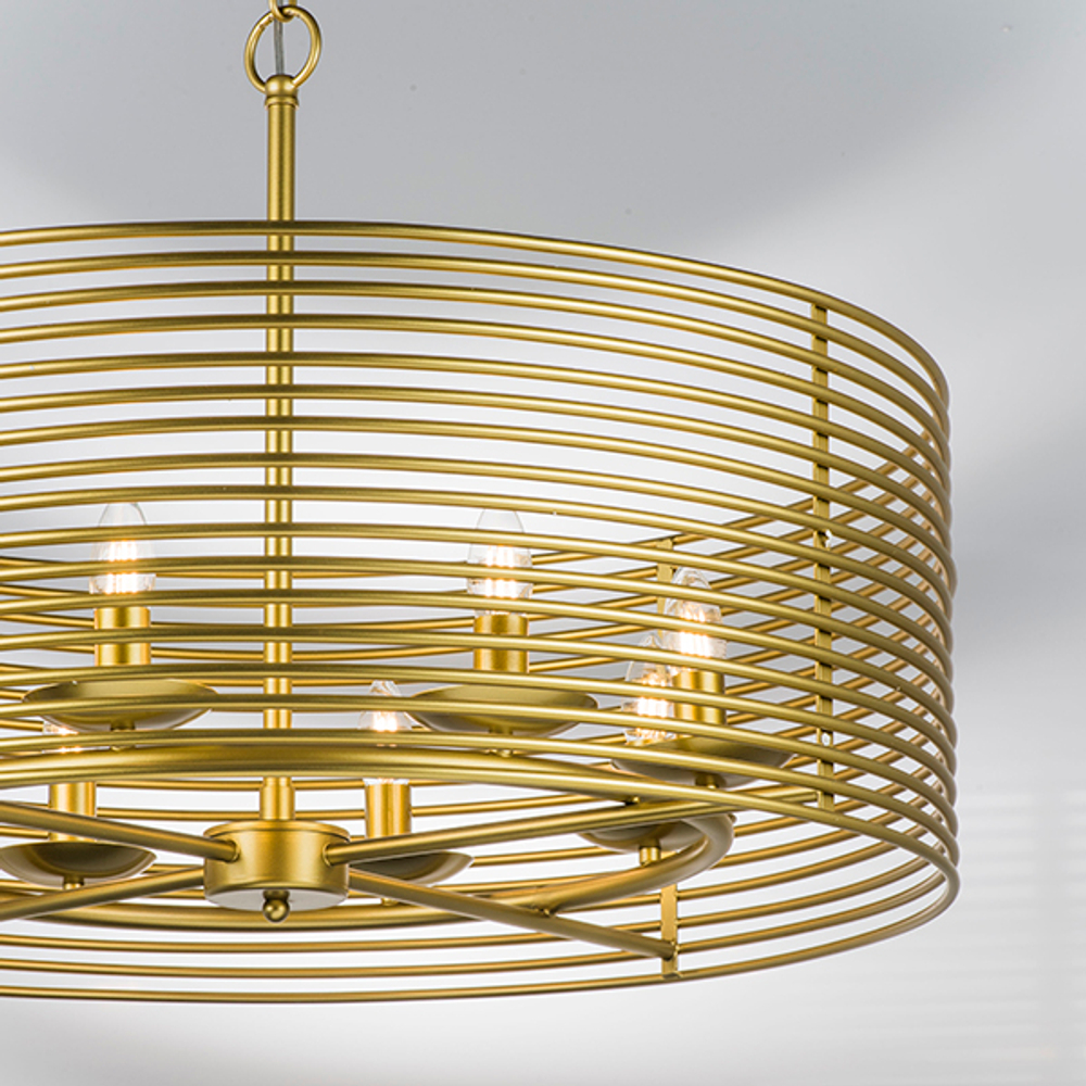 728083 Люстра ZETA 8х40W E14 ЗОЛОТО