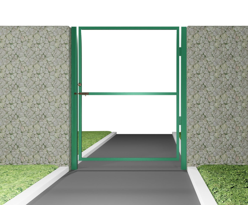 Калитка для забора со столбом 1,0х1,8м ,только каркас.