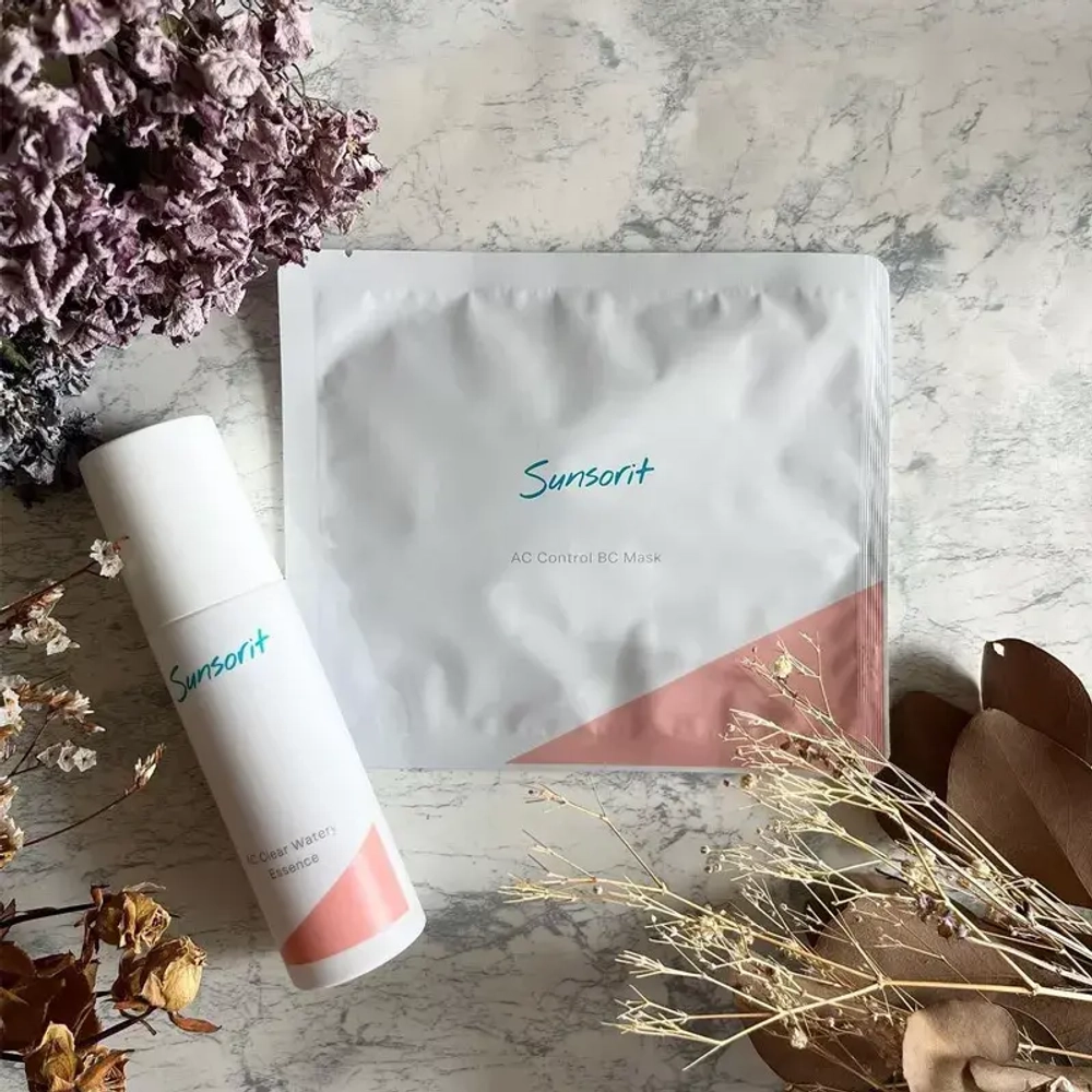 Sunsorit AC Control BC Mask. Маска для жирной, проблемной и чувствительной кожи лица на основе биоцеллюлозы Сансорит, 25 мл х 1 шт.