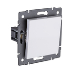 Выключатель 1-клавишный проходной 10А/250В, белый Kollinger REA-S-003WH для Aspekt, Eleganz, Reflex
