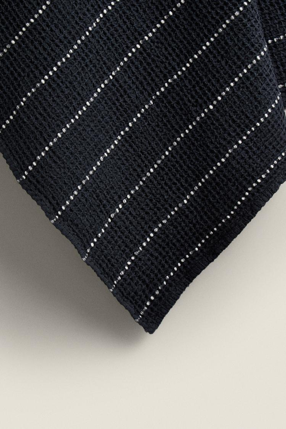 ZARA HOME ПОЛОСАТОЕ КУХОННОЕ ПОЛОТЕНЦЕ, СИНИЙ