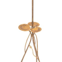 Светильник напольный торшер Нимфея с абажуром Винтаж-2 Черный