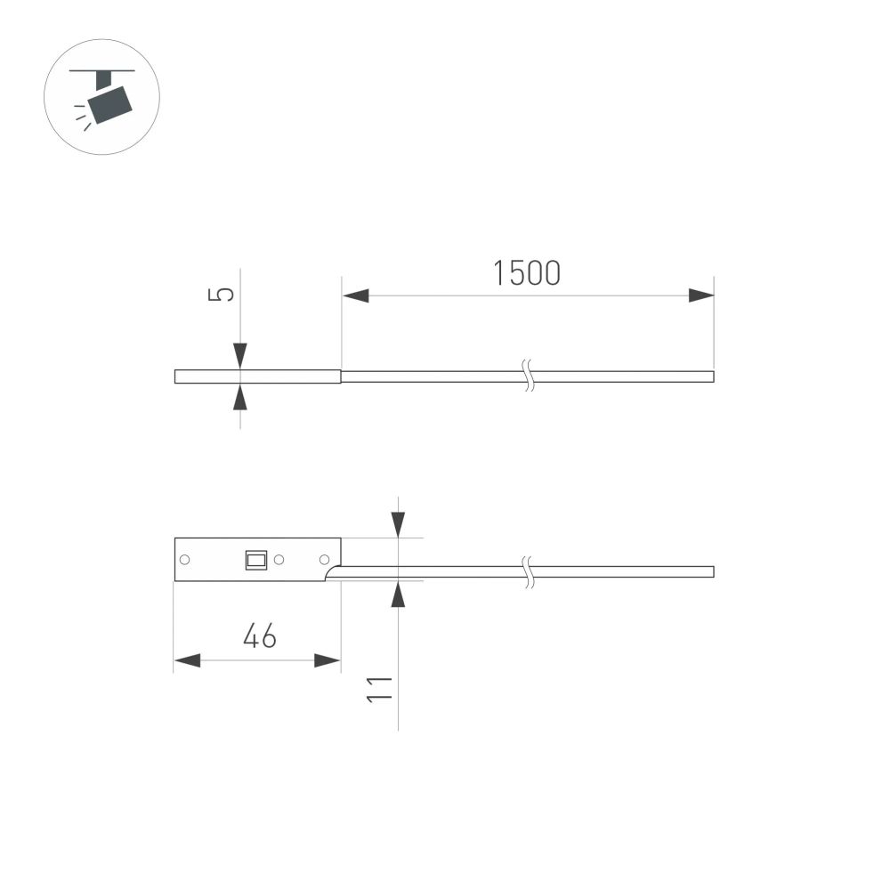 Коннектор питания MAG-MICROCOSM-CON-POWER-1500 (WH) (Arlight, IP20 Пластик) 062992