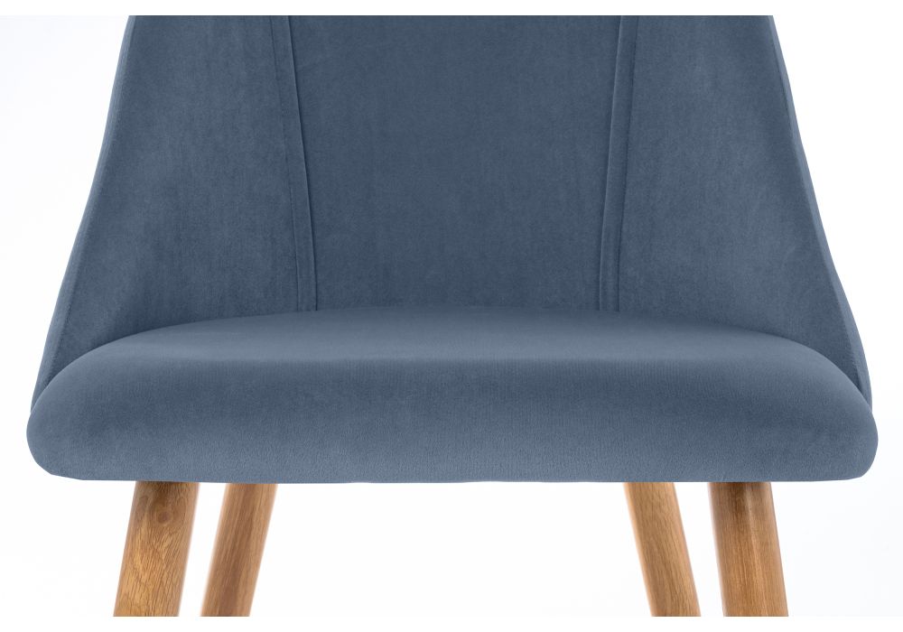 Стул на металлокаркасе Morgan blue / wood