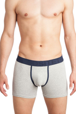 Мужские трусы-боксеры из плотного хлопка (Размер: M) (Цвет: серый)