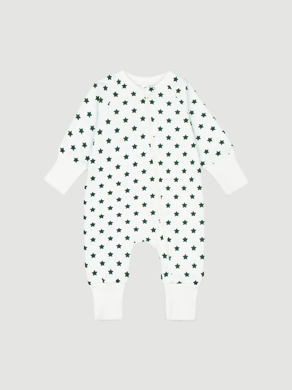 Комбинезон на манжетах Mjölk Green Stars, с рукавом реглан, уценка