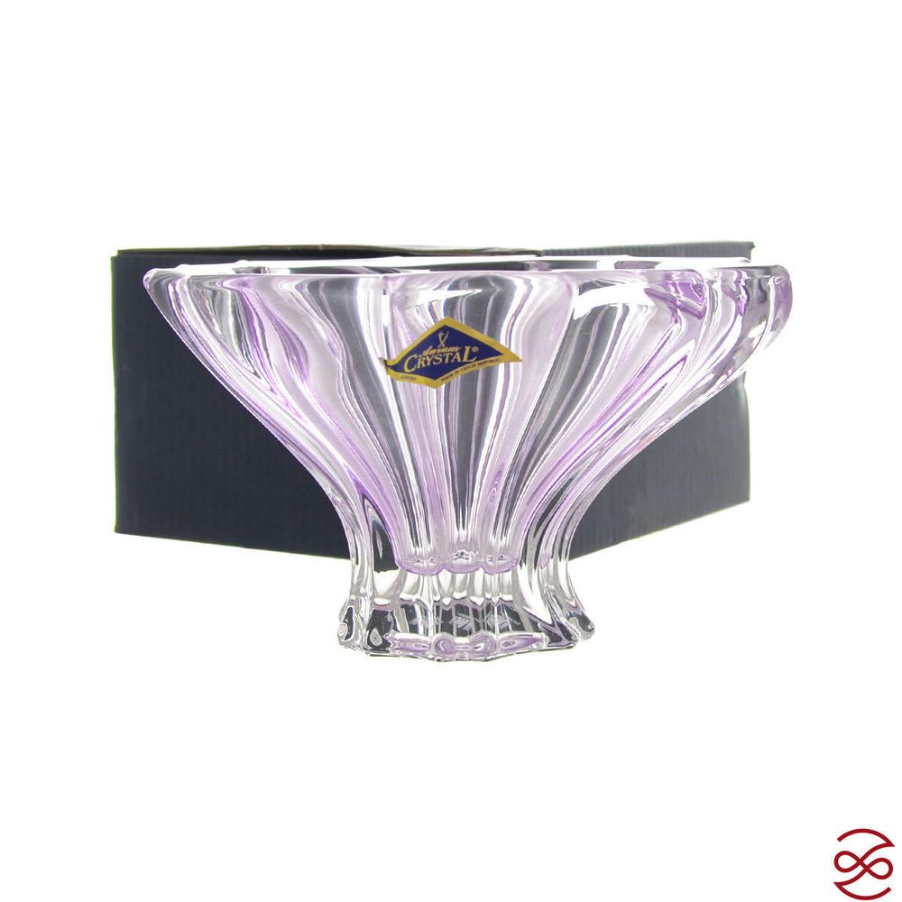 Конфетница Aurum Crystal Plantica 15 см фиолет.