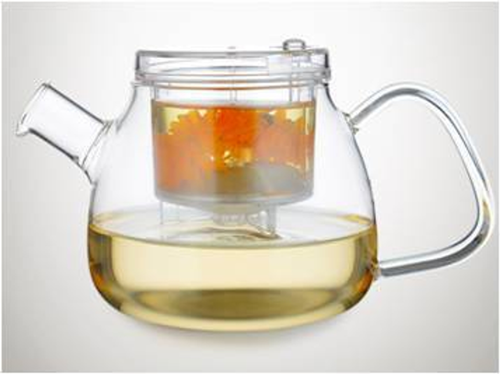 236009 Чайник KAMJOVE "Изипот" с носиком, съемная крышка, h=11см, l=19,5см, 600мл, стекло/пластик