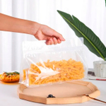 Пакет для упаковки из ПВХ матовый с ручками, дном, застежкой