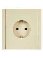 FORTE&PIANO Розетка 1-местная с заземлением без защитных шторок винтовое крепление 16А FP416 ваниль IEK
