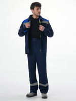 Костюм Флофт-1 СОП (тк.Смесовая,210) брюки, т.синий/васильковый