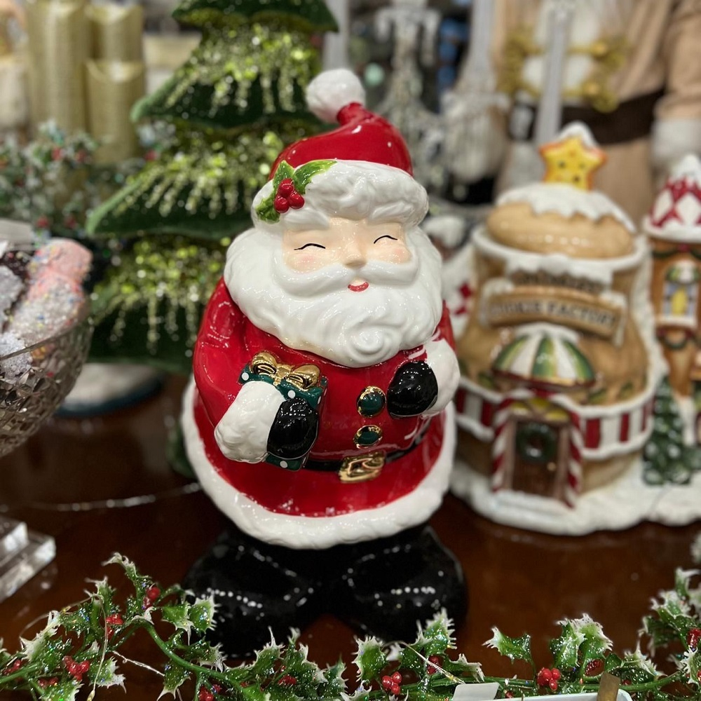 Дед Мороз, банка с крышкой 34 см