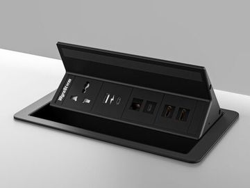 Wyrestorm IDB-400-MS - кабельный лючок, мультистандартная электророзетка, USB-зарядка, сквозные 2x HDMI, USB-C и RJ-45